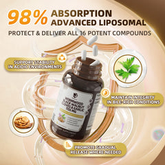 Lukaree ingredients blend and spoon suggesting a comprehensive 16-in-1 action