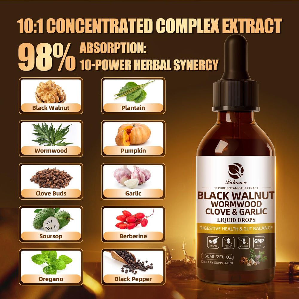 Lukaree liposomal delivery boosts absorption for potent herbal tincture uptake.