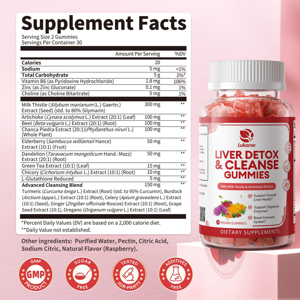 Lukaree Liver Cleanse nutrition facts panel for informed choices.