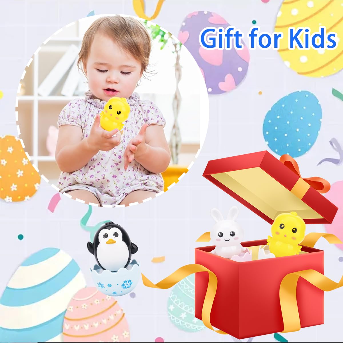 Lukax ABS plastic Easter egg toy with smooth edges for safety.