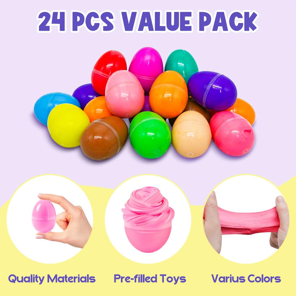 LUKBERA non-sticky butter slime eggs keep little hands clean during play.