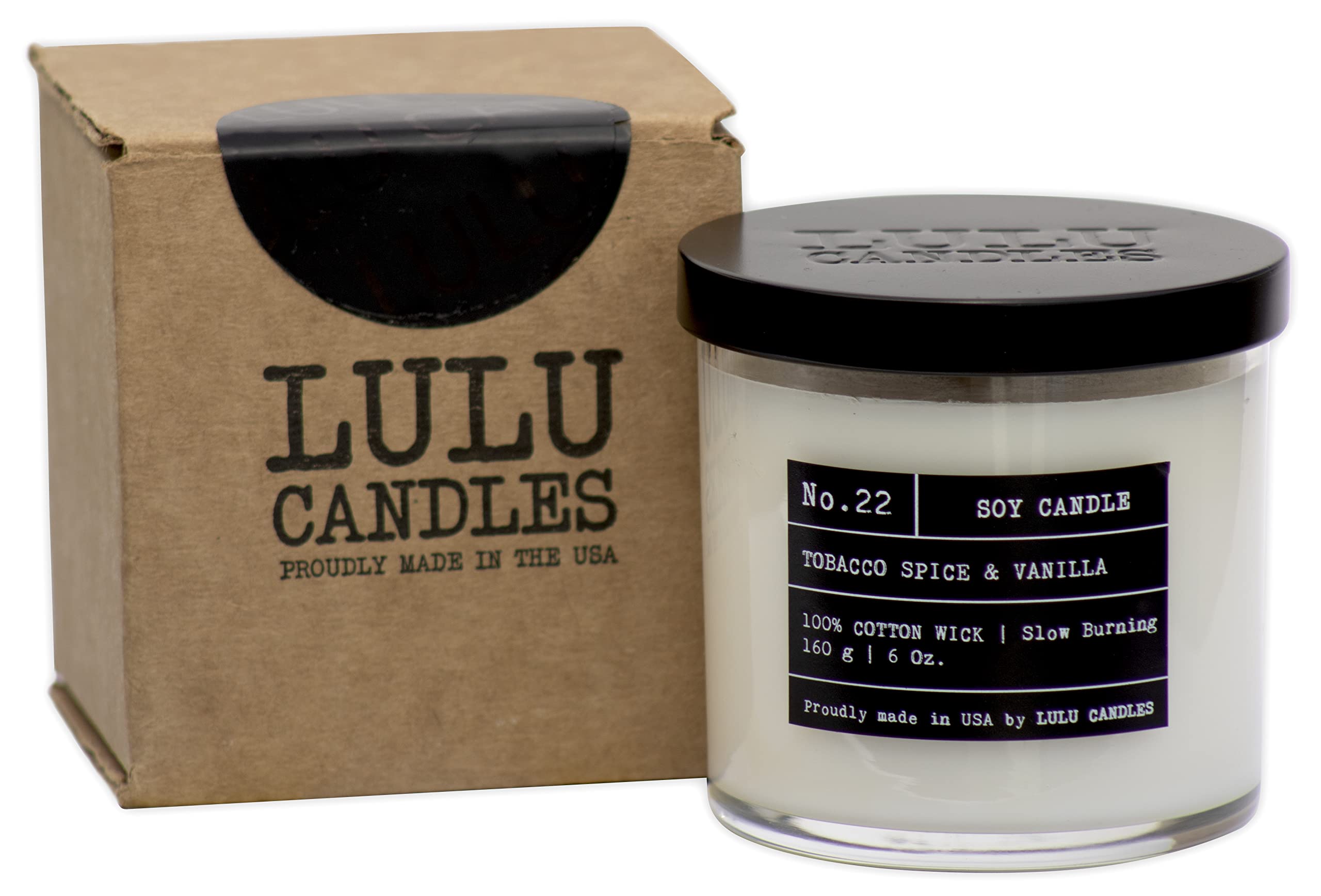 Lulu Candles Jasmine Oud Sandalwood candle lit in a cozy space