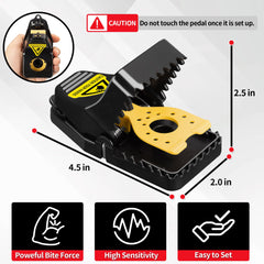 LULUCATCH bait cup peanut butter illustrates easy setup and baiting for mice.