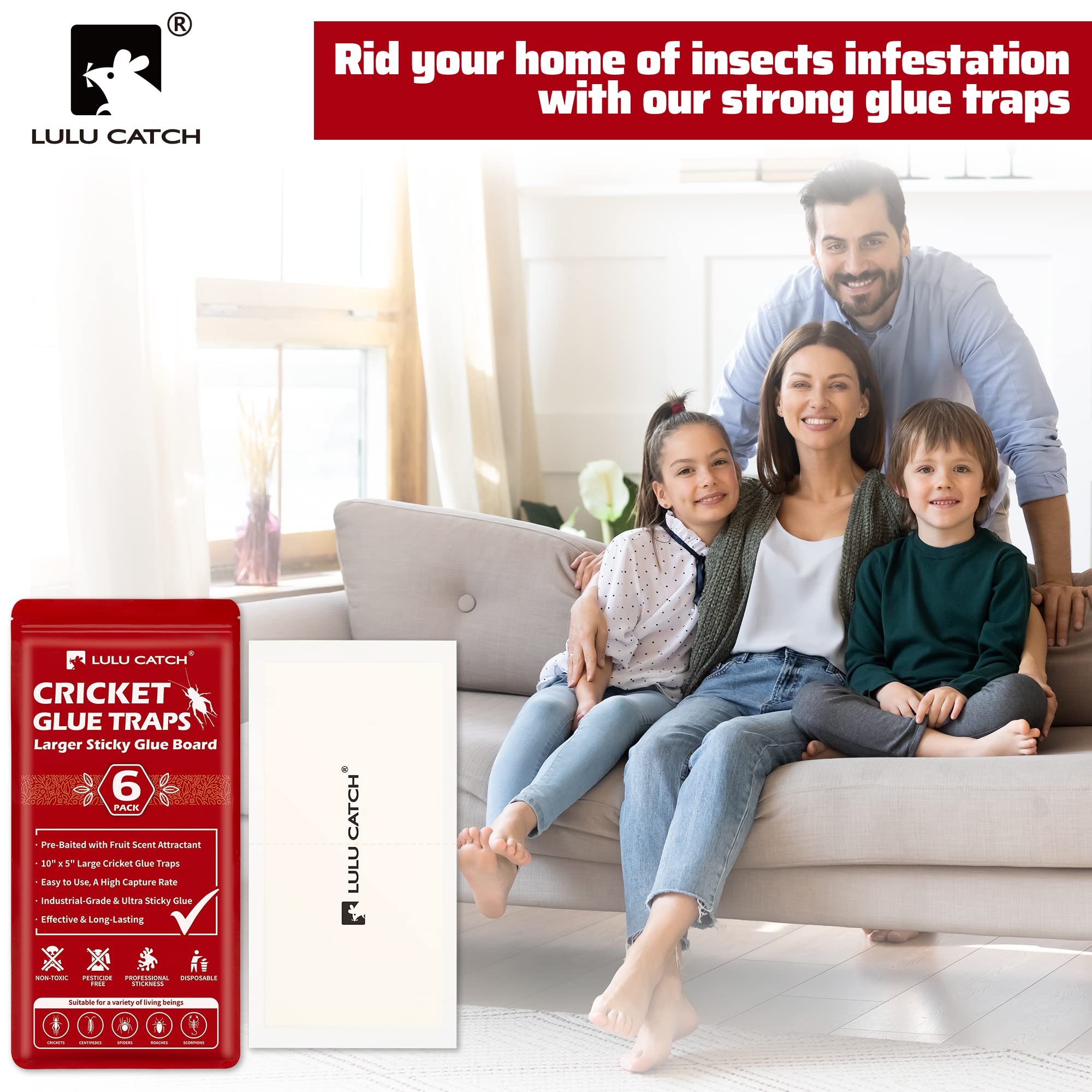 LULUCATCH long-lasting glue remains effective even in cold, humid areas.