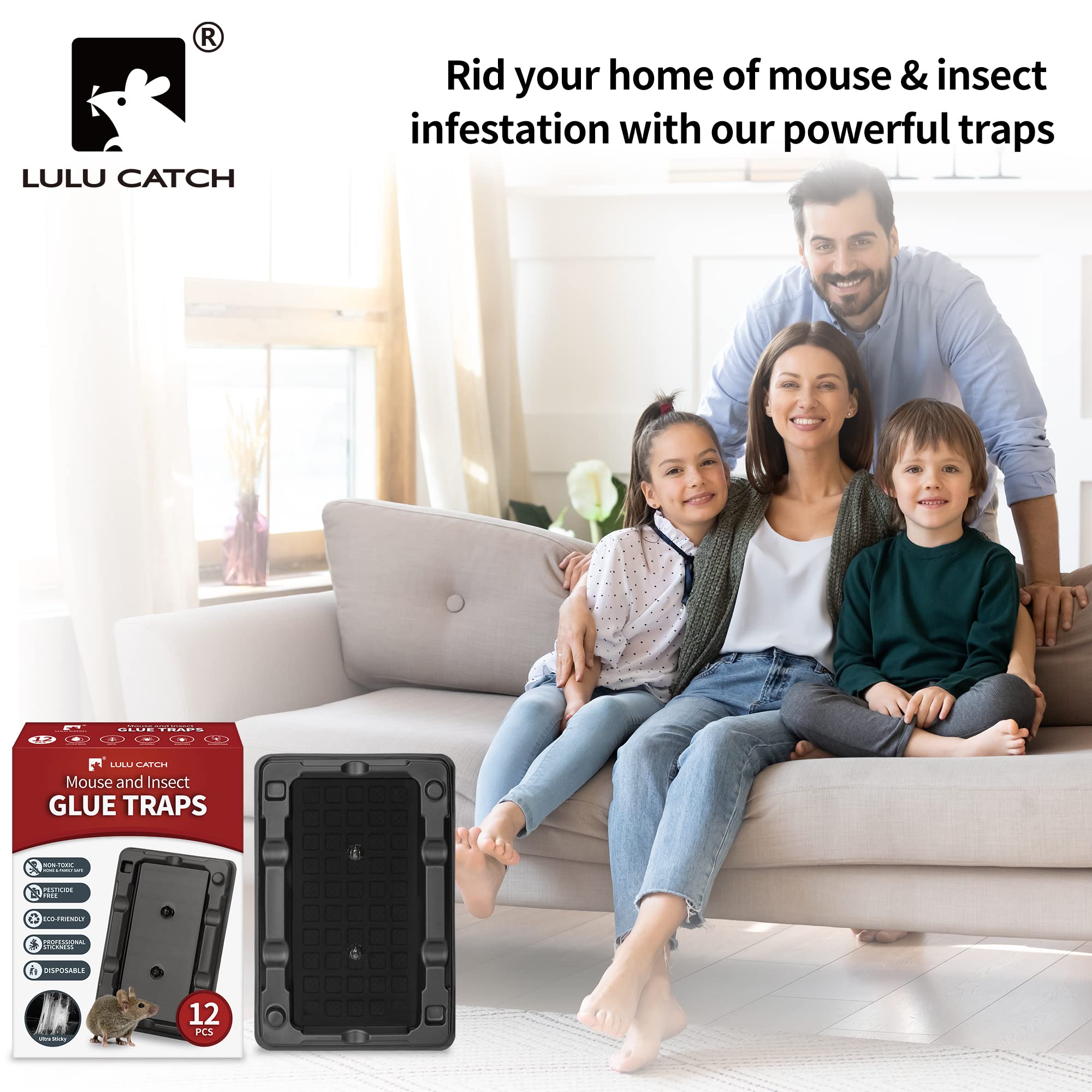 LULUCATCH pest control results show captured pests.