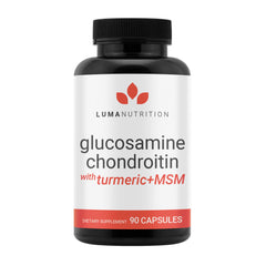 Luma Nutrition glucosamine bottle for joint support and mobility.