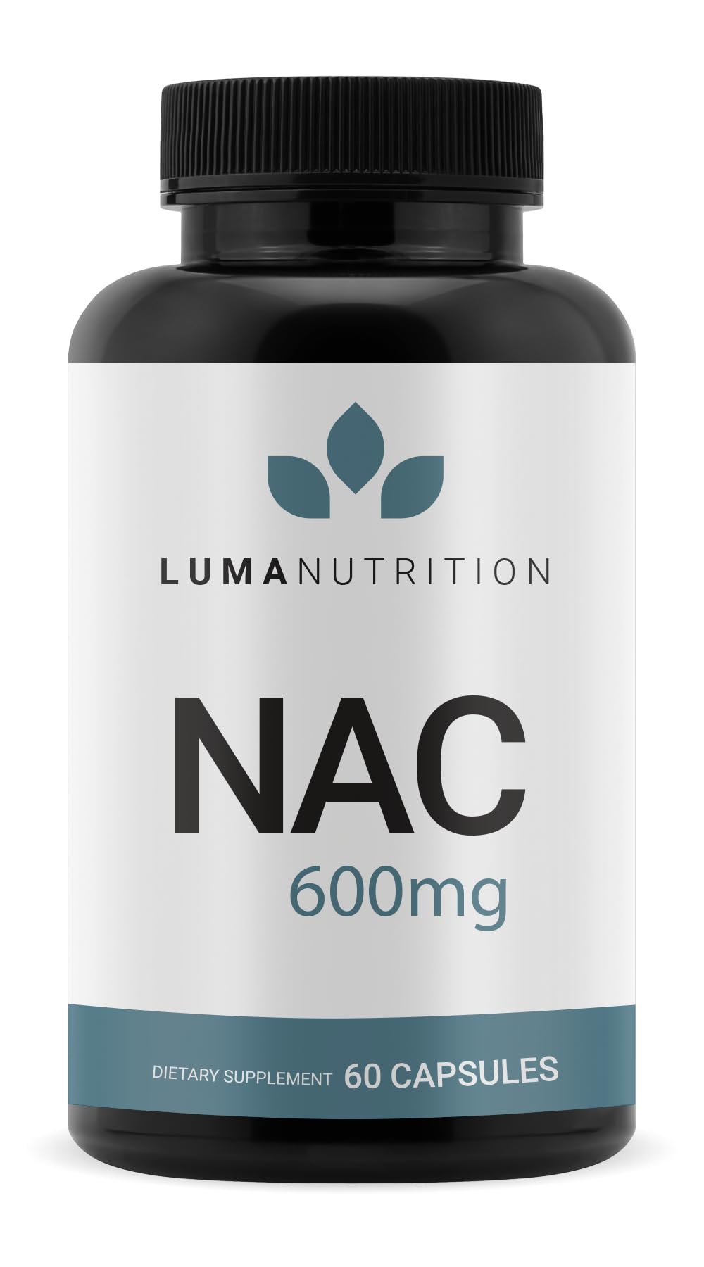 Luma NAC 600 mg capsules bottle for daily antioxidant support.