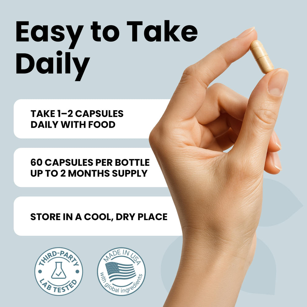 GMP-certified facility badge beside Luma NAC 600 mg capsules.