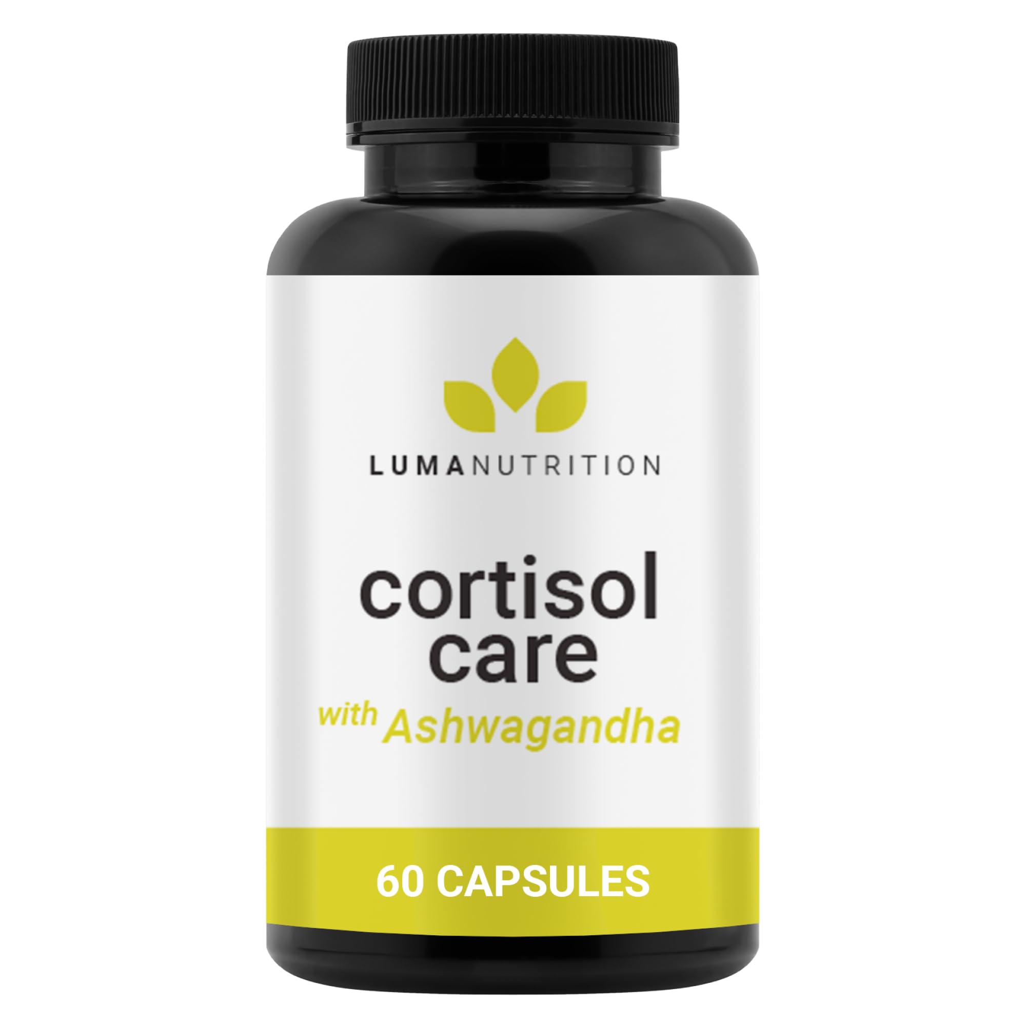 Luma Nutrition Cortisol Reducer bottle front view highlighting daily stress support.