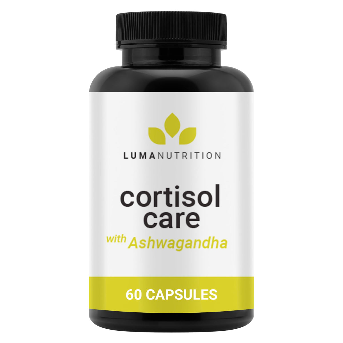 Luma Nutrition Cortisol Reducer bottle front view highlighting daily stress support.