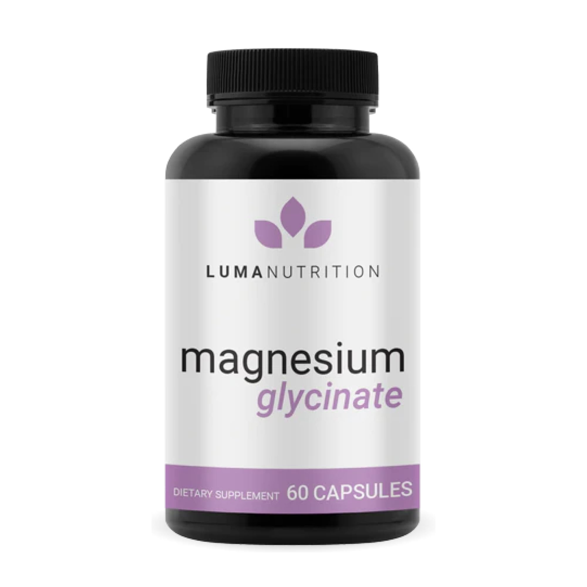 Luma Nutrition magnesium glycinate 1000mg bottle front showing high absorption formula