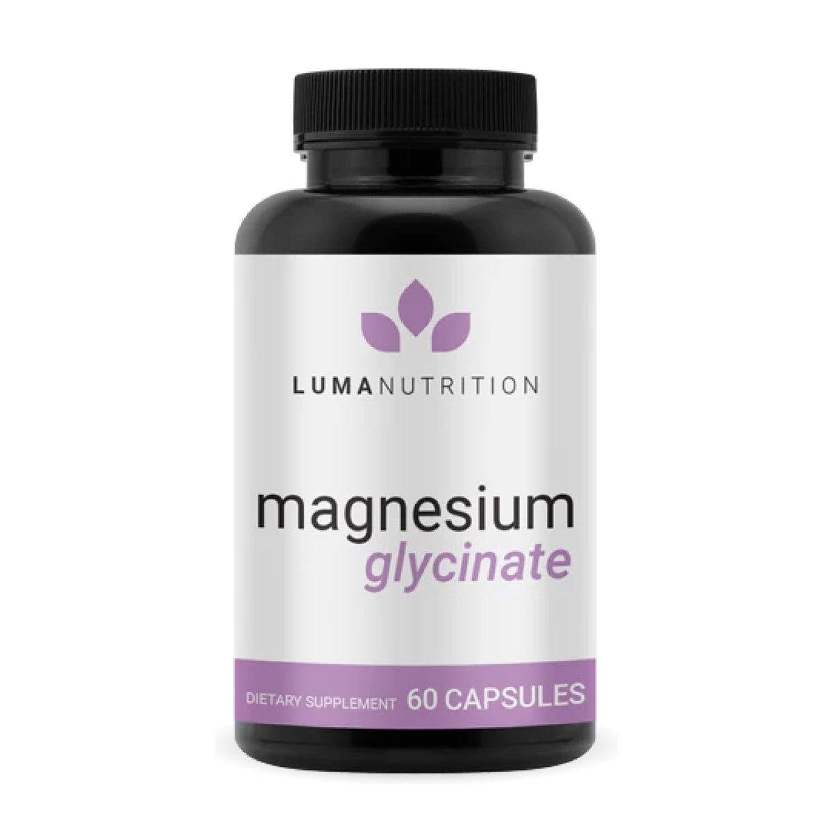 Luma Nutrition magnesium glycinate 1000mg bottle front showing high absorption formula