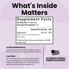 Eco-friendly packaging for Luma Nutrition magnesium glycinate bottle