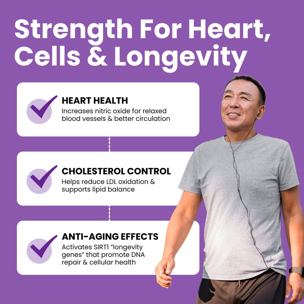 Luma Nutrition Resveratrol capsules deliver 600mg per serving for daily use.