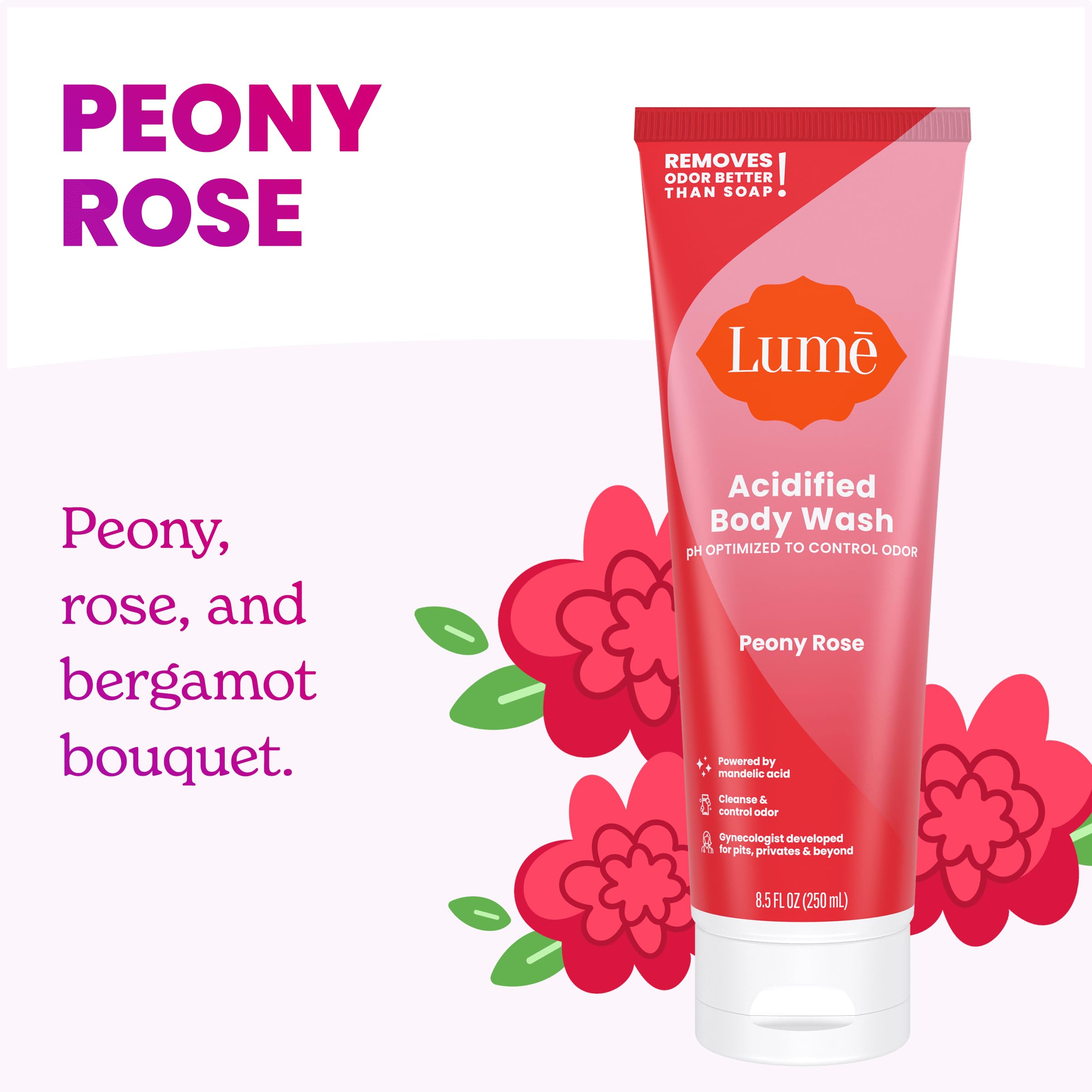 Lume Acidified Body Wash lather ready to cleanse odor-prone skin