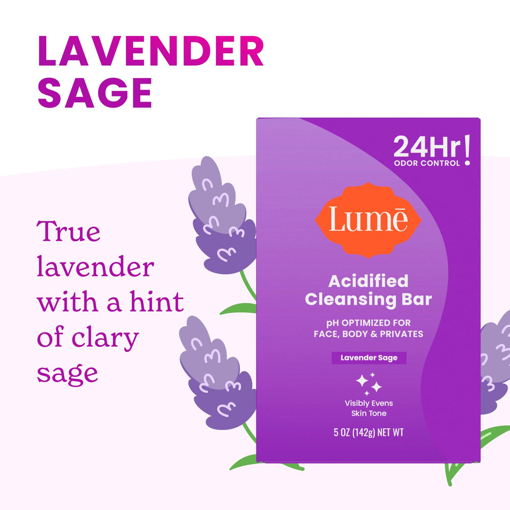 Lume Acidified Cleansing Bar may help visually even skin tone with regular use