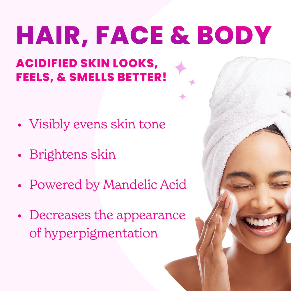Lume Acidified Bar visually evens skin tone with subtle glow.