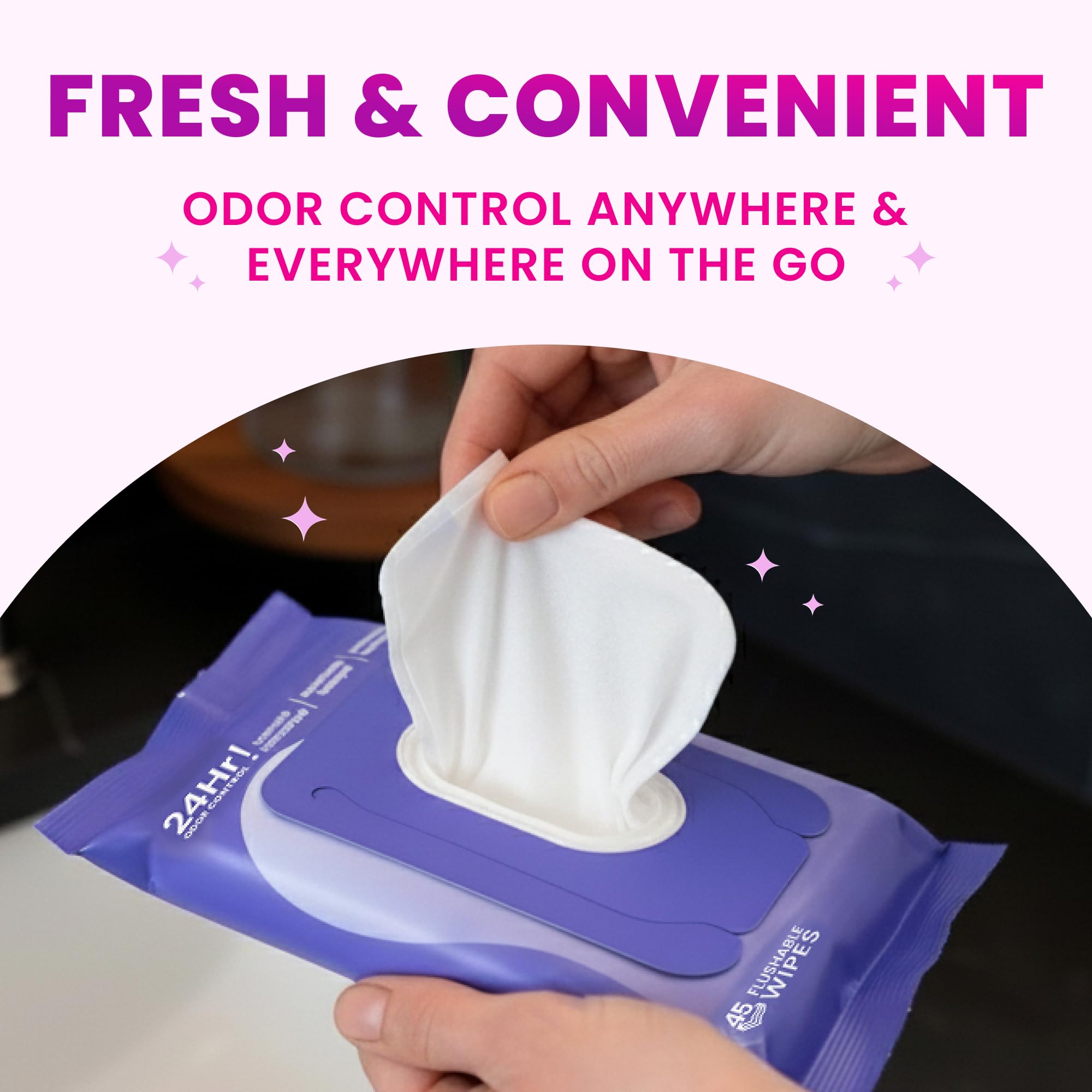 Two-pack of 45-count wipes provides long-lasting supply