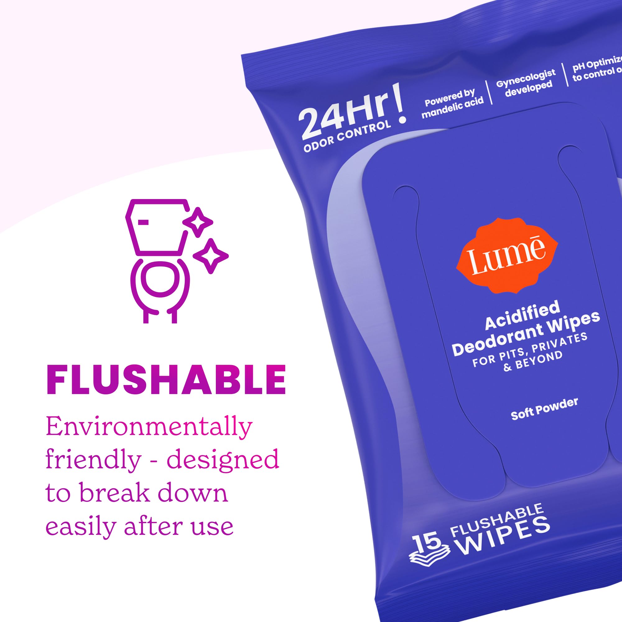 6x6 inch towelettes designed for quick touch-ups.