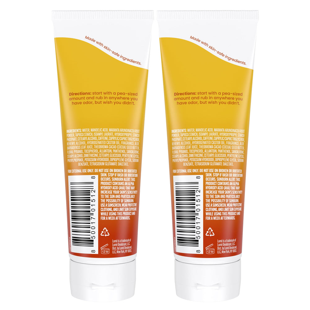 Lume aluminum- and baking soda-free formula supports skin safety