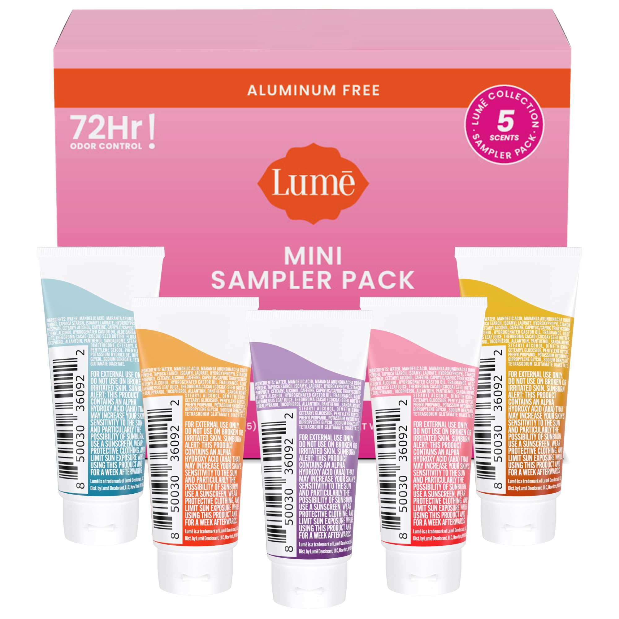 Lume Clean Tangerine mini tube ready for on-the-go freshness