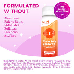 Lume Clean Tangerine scent bottle.