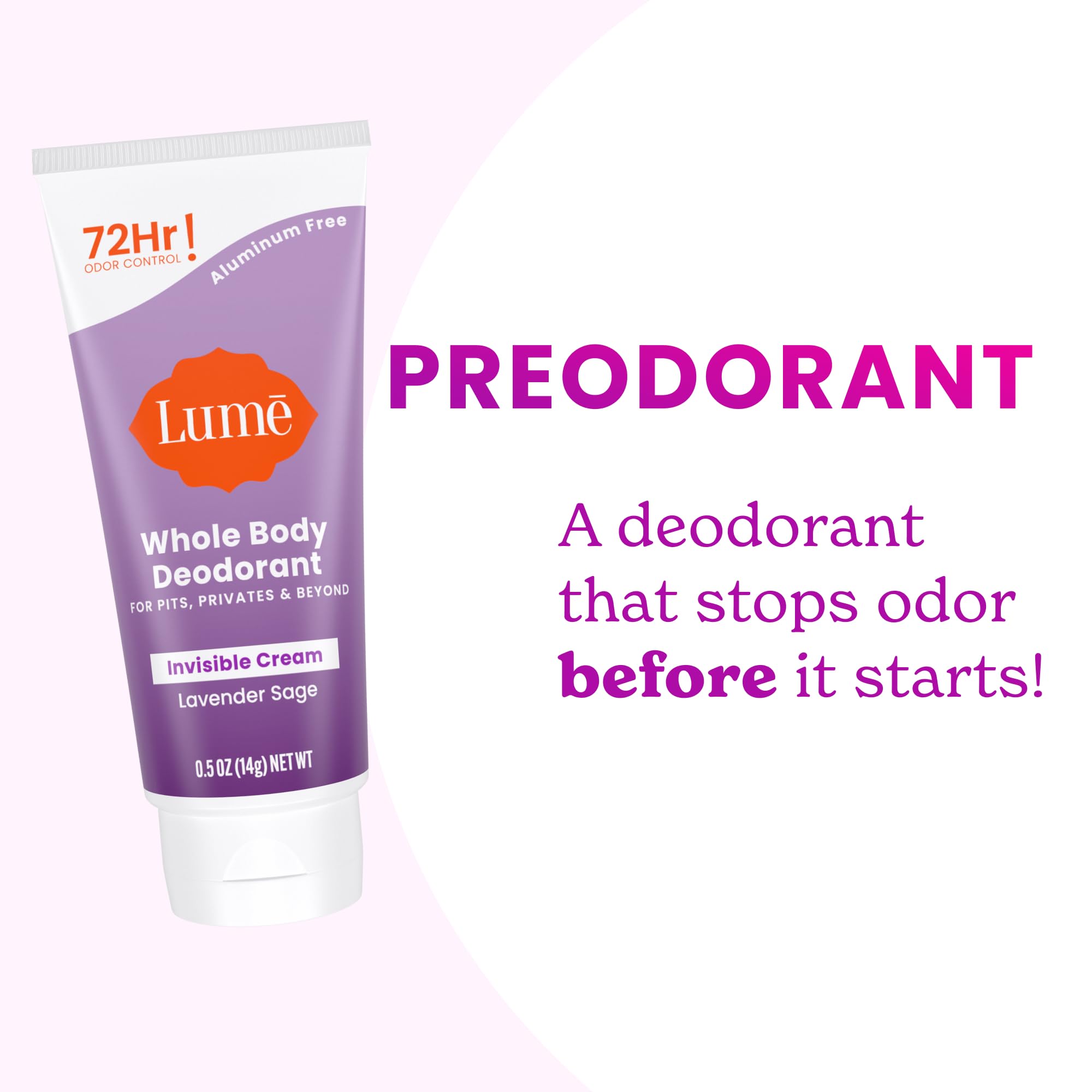 Lume dispense-action captures easy application across multiple body areas.