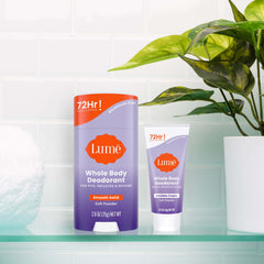 Cream texture rubbed into skin for precise odor care