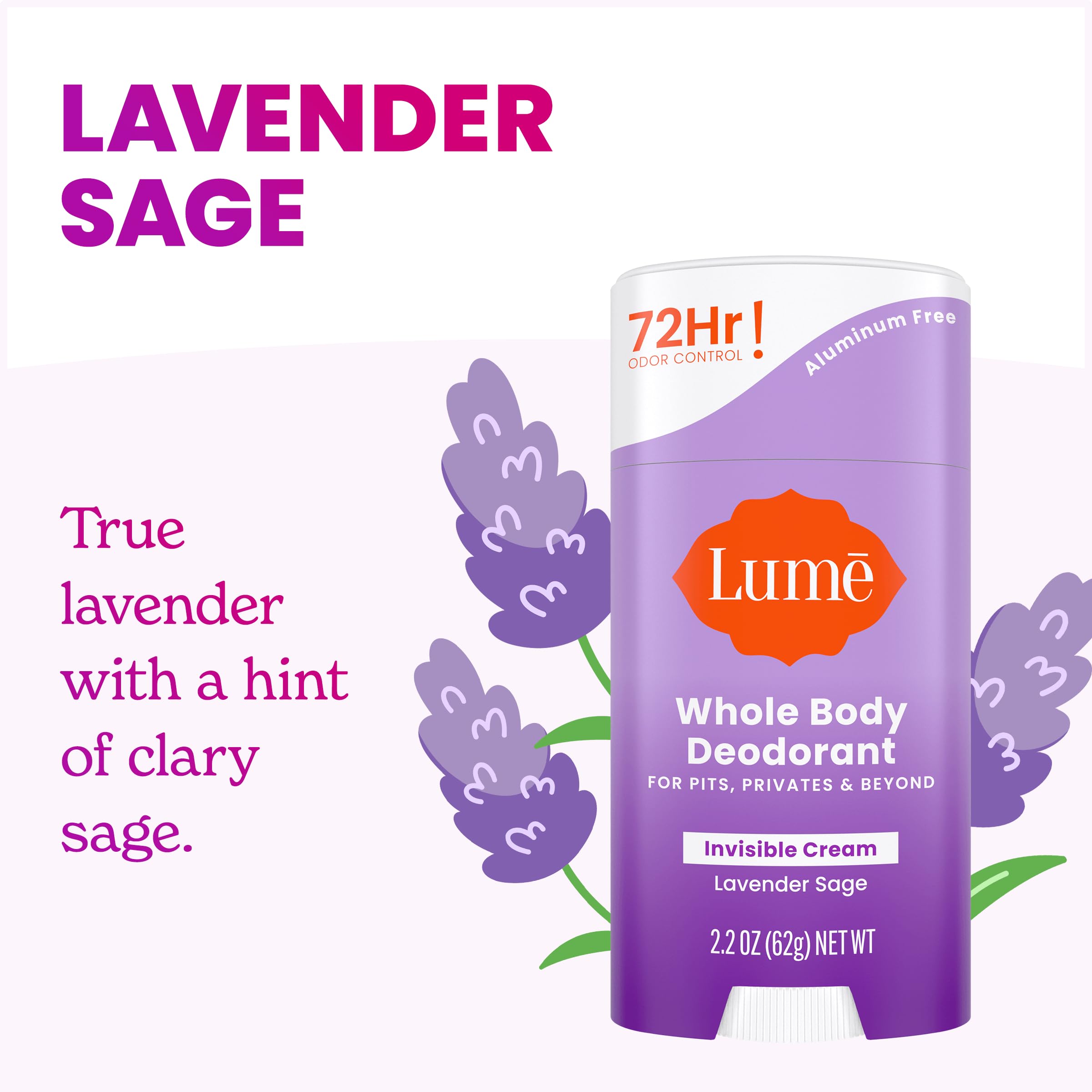 Lume deodorant cream stick packaging 2-pack on display for value
