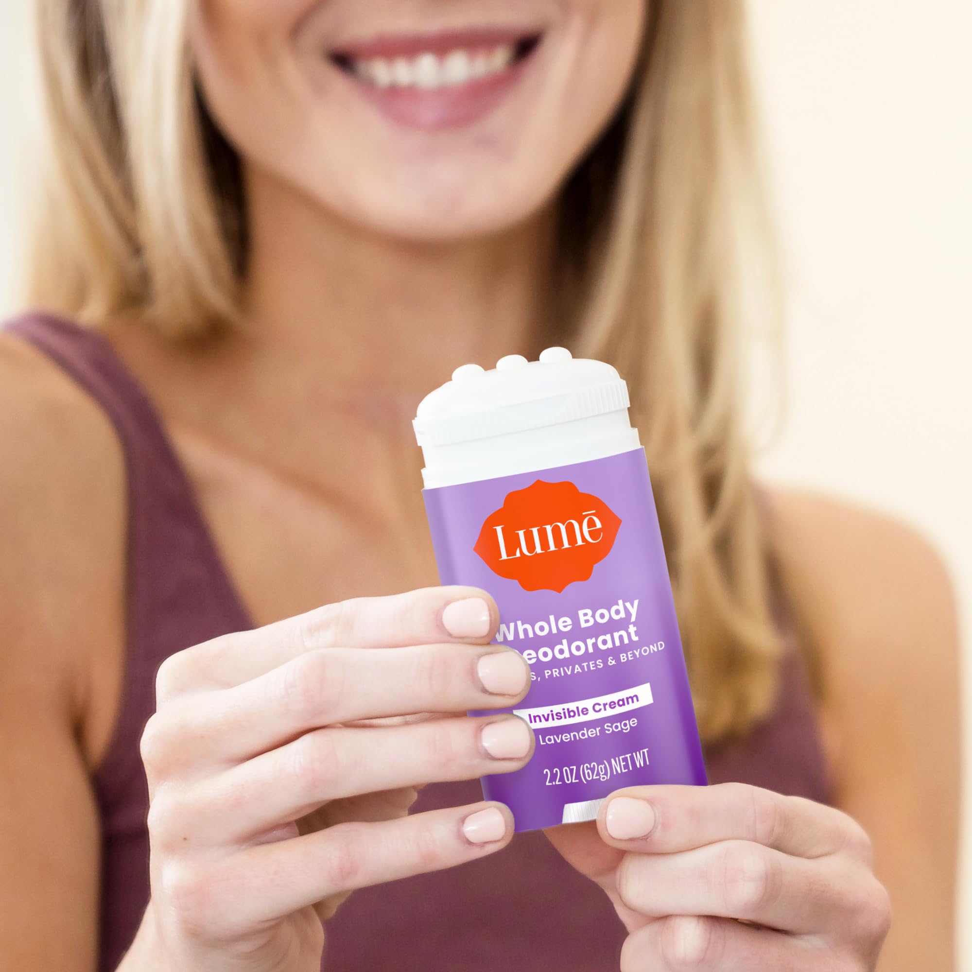 Lume lavender-sage scent bottle evokes calming aroma and freshness