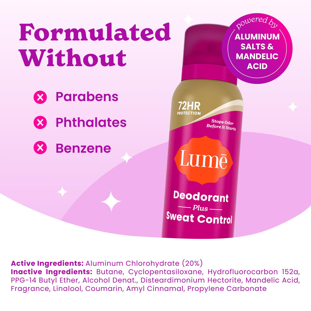 Up to 72-hour protection against odor and sweat.