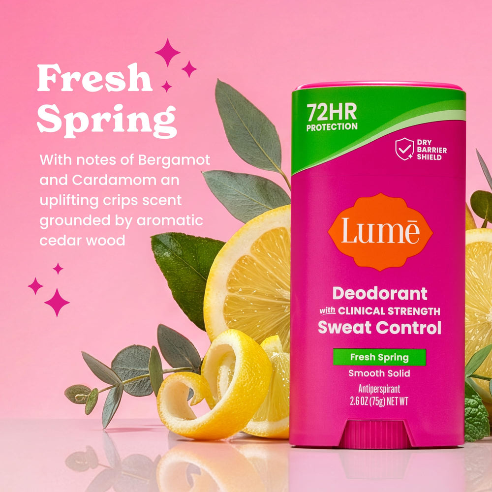 Lume Fresh Spring scent with bergamot and cardamom for crisp freshness