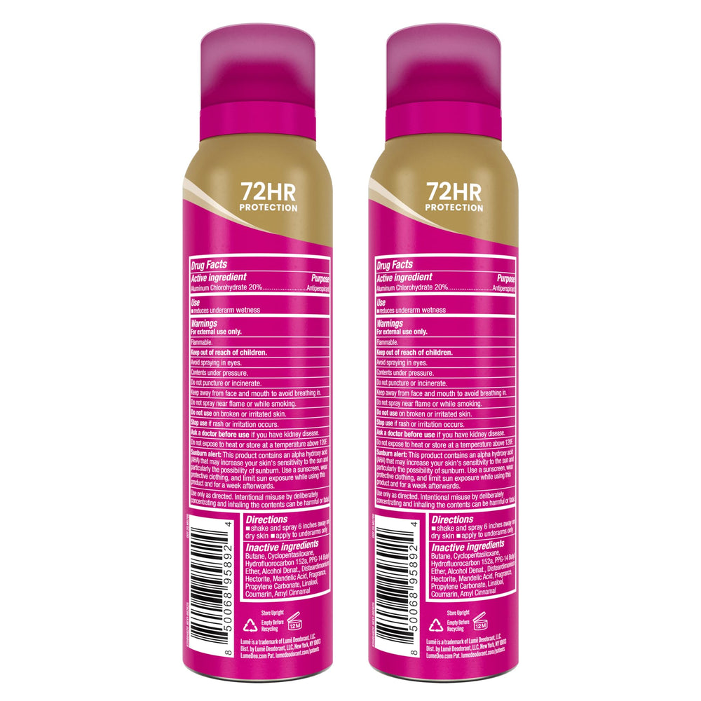 Skin-safe, baking soda-free formula from Lume Plus Sweat Control.