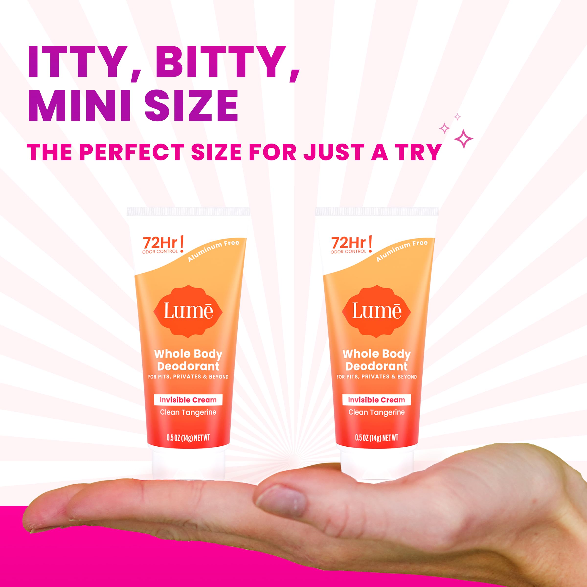 Lume invisible cream pea-size amount for precise, quick absorption.