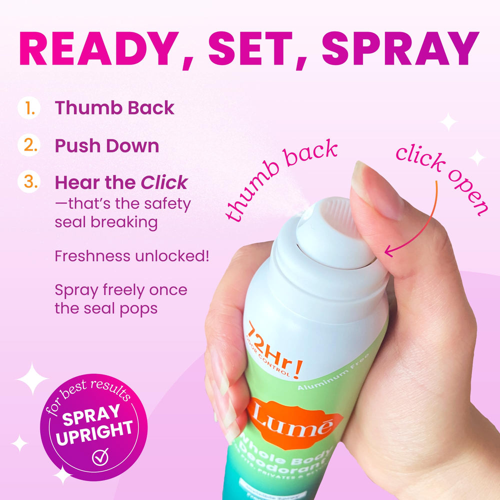 Lume Invisible Spray Two Pack box side view.