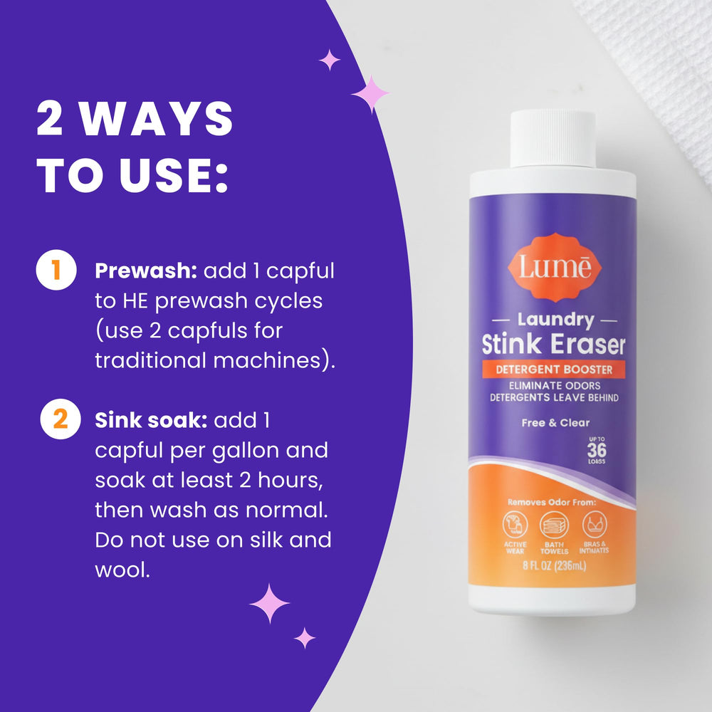 Lume bottle and 2-pack packaging communicates value and practicality