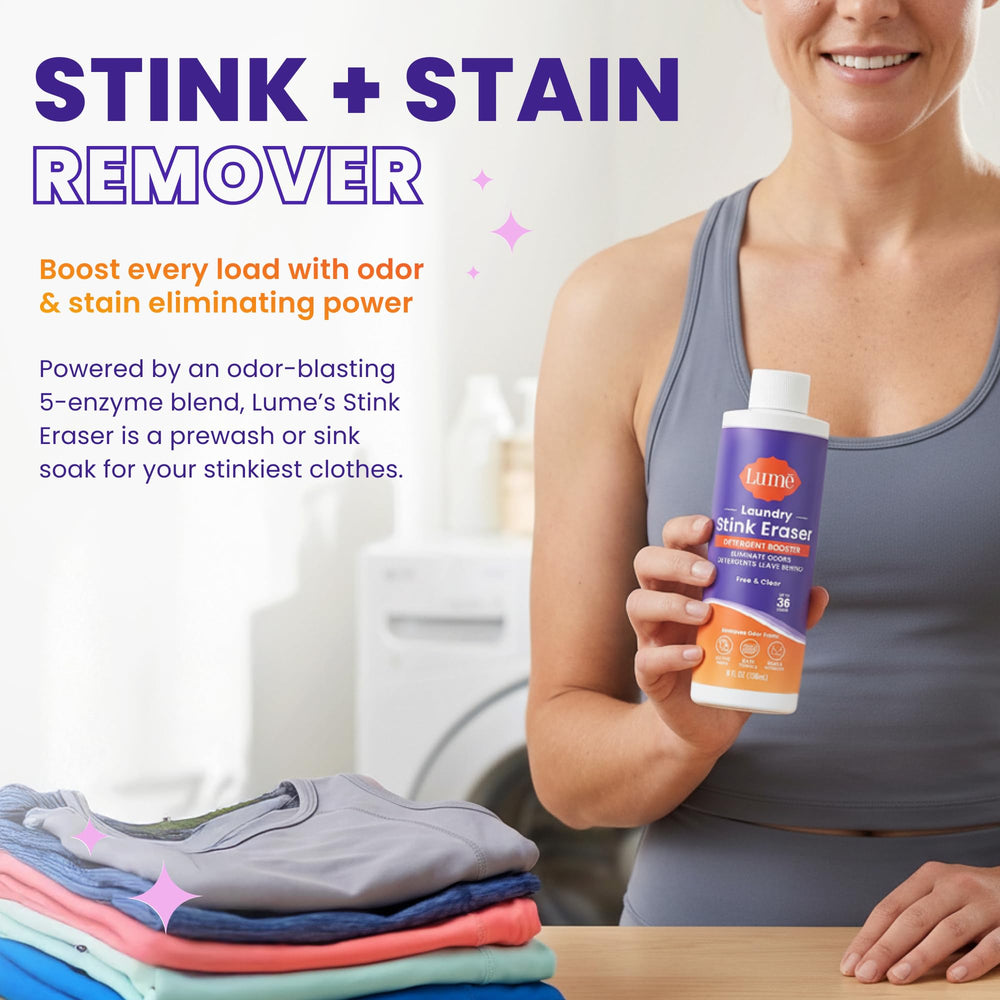 Lume enzyme blend label highlights powerful odor breakdown for tough residues