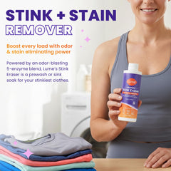 Lume enzyme blend label highlights powerful odor breakdown for tough residues