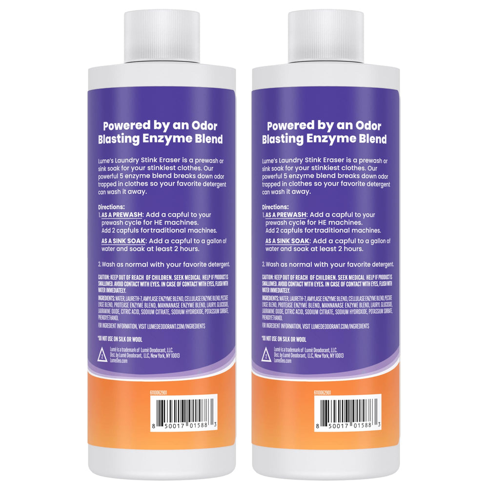 Lume Stink Eraser in-use close-up hints odor-elimination in everyday laundry