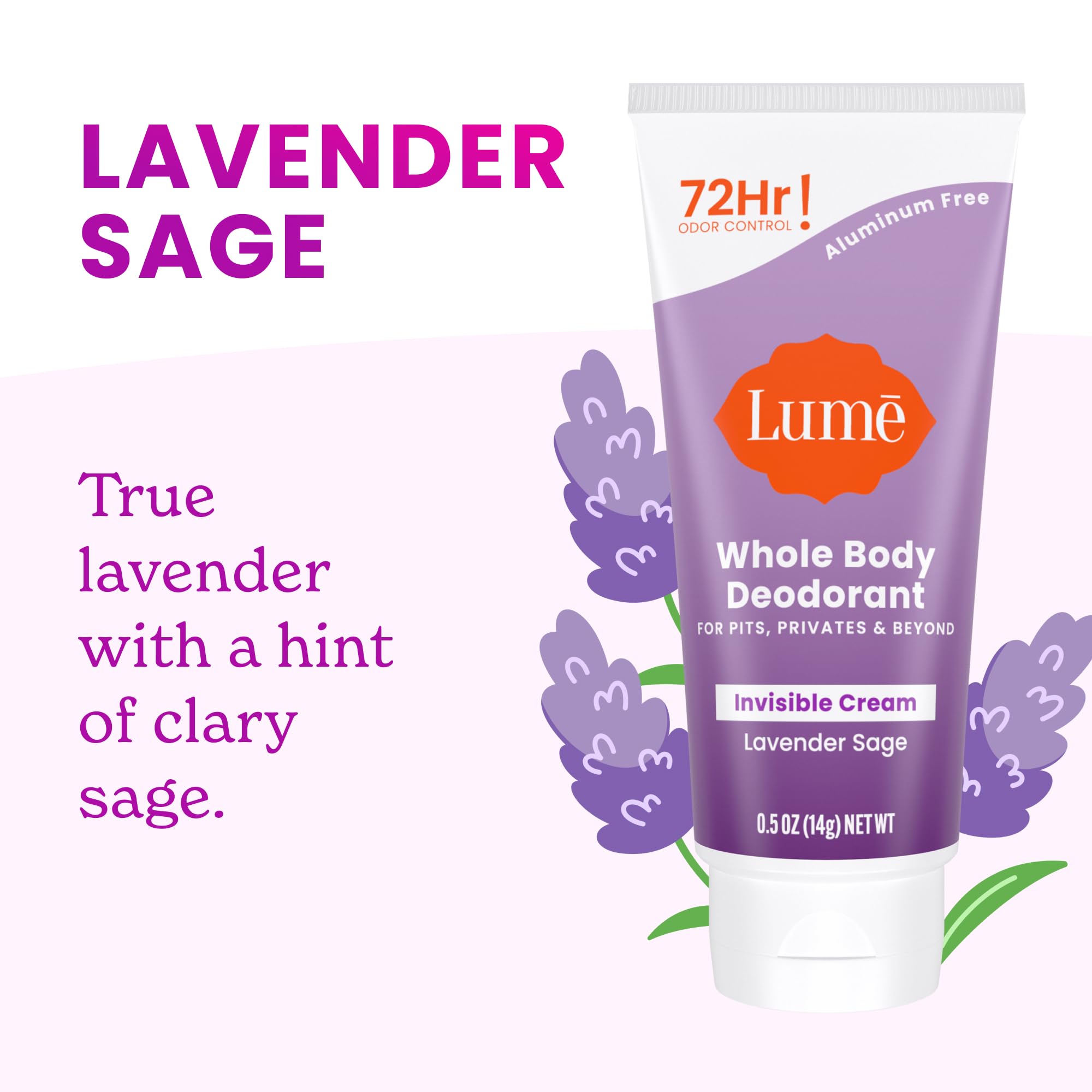 Lume Lavender Sage scent visual highlights calming aroma for everyday use.