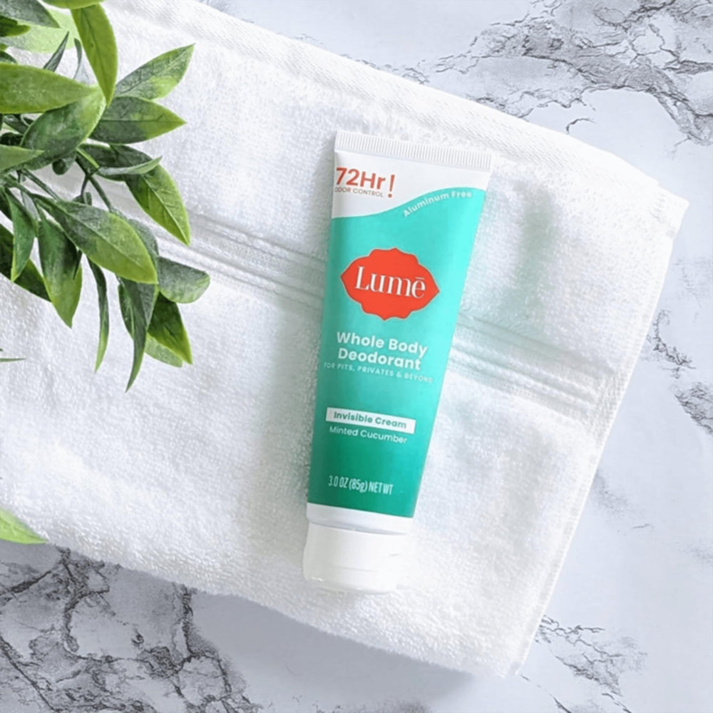 Lume odor-control coverage across pits and beyond promises all-day freshness.