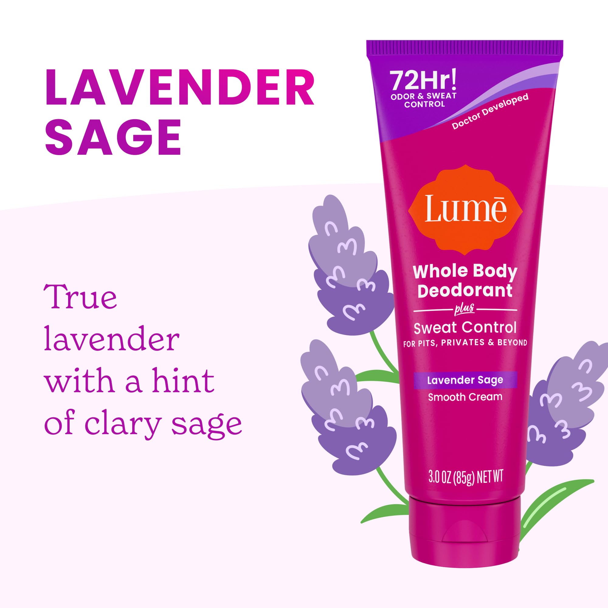 Lume 2-pack 3oz tubes shown for value and convenience.