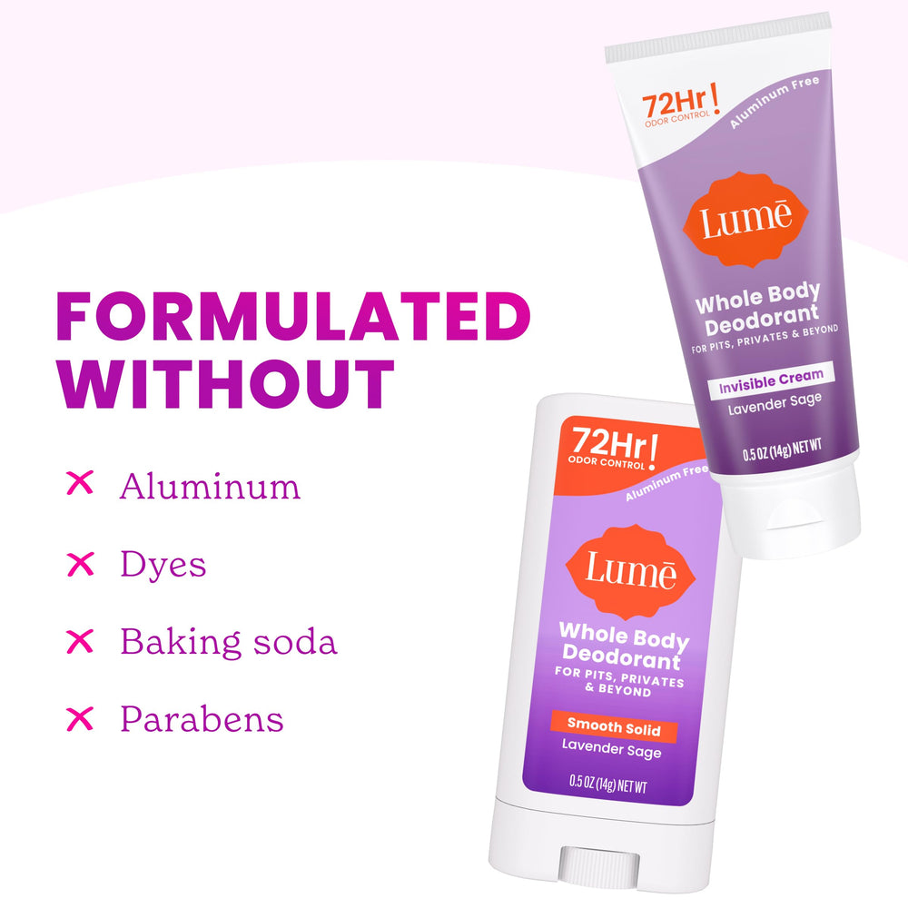 Lume pH-balanced preodorant action helps prevent odor before it forms.
