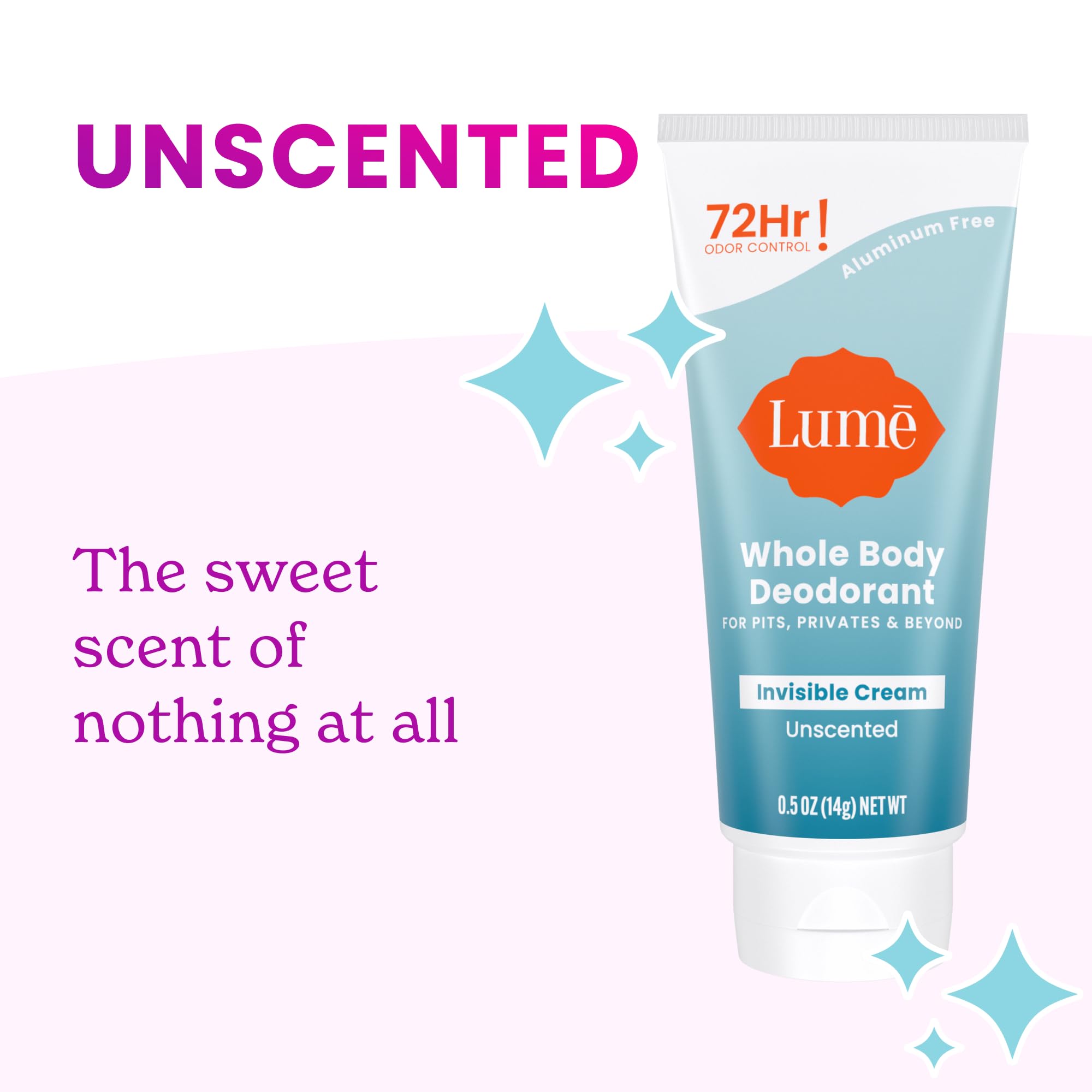 Lume sensitive-skin formula hypoallergenic and baking soda free.