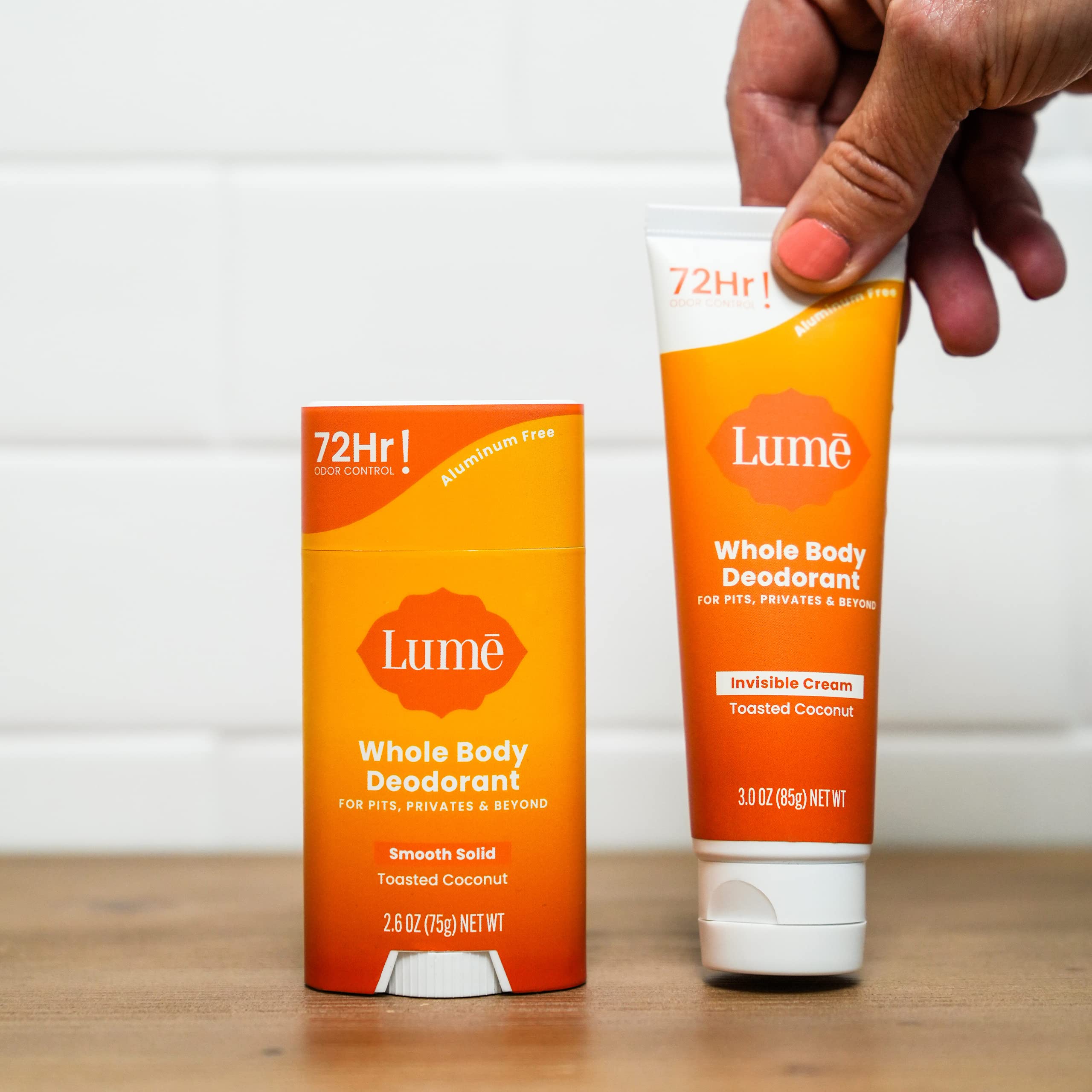 Lume deodorant designed for external use across body areas.