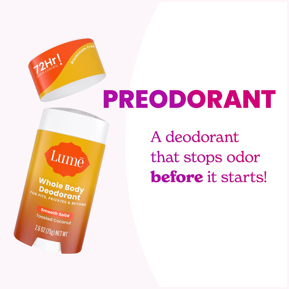 Toasted coconut scent detail from Lume deodorant