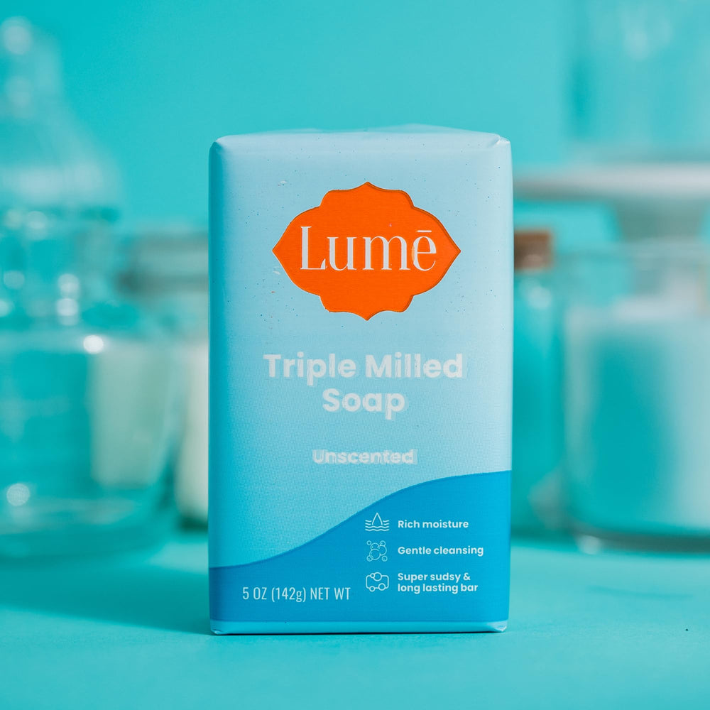 Lume sustainable palm oil sourcing shown on packaging.