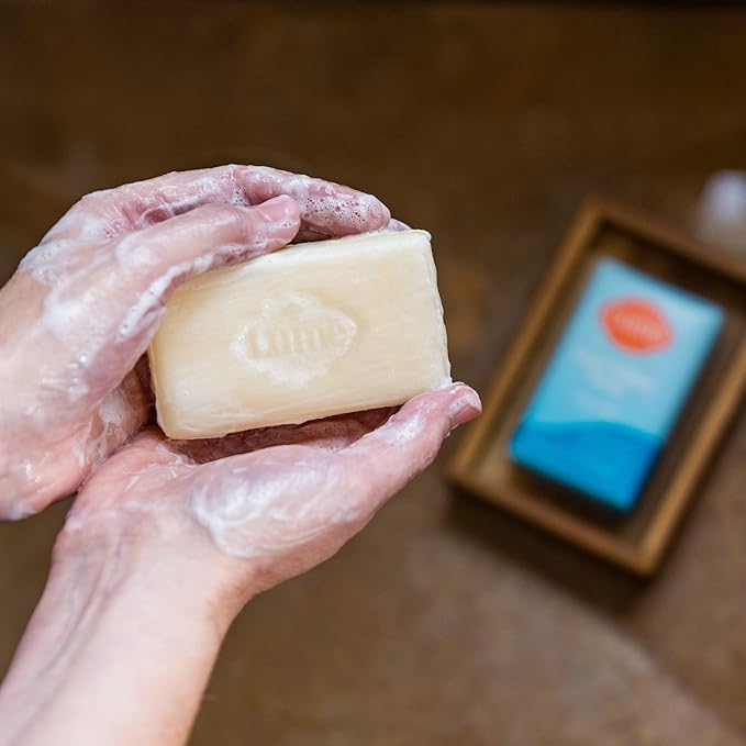 Lume unscented soap label highlights absence of parabens or phthalates.