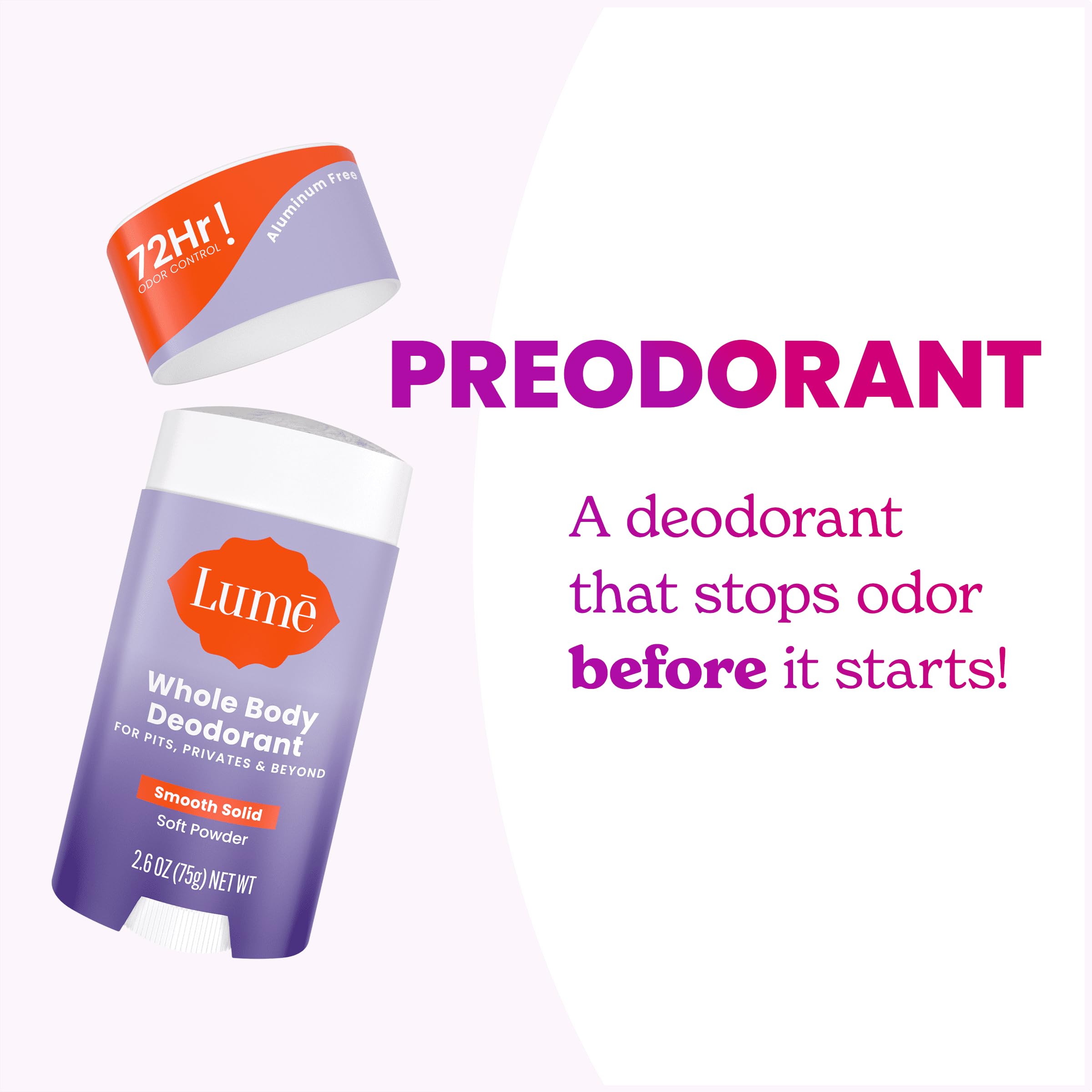 Underarm application angle showing quick, mess-free glide