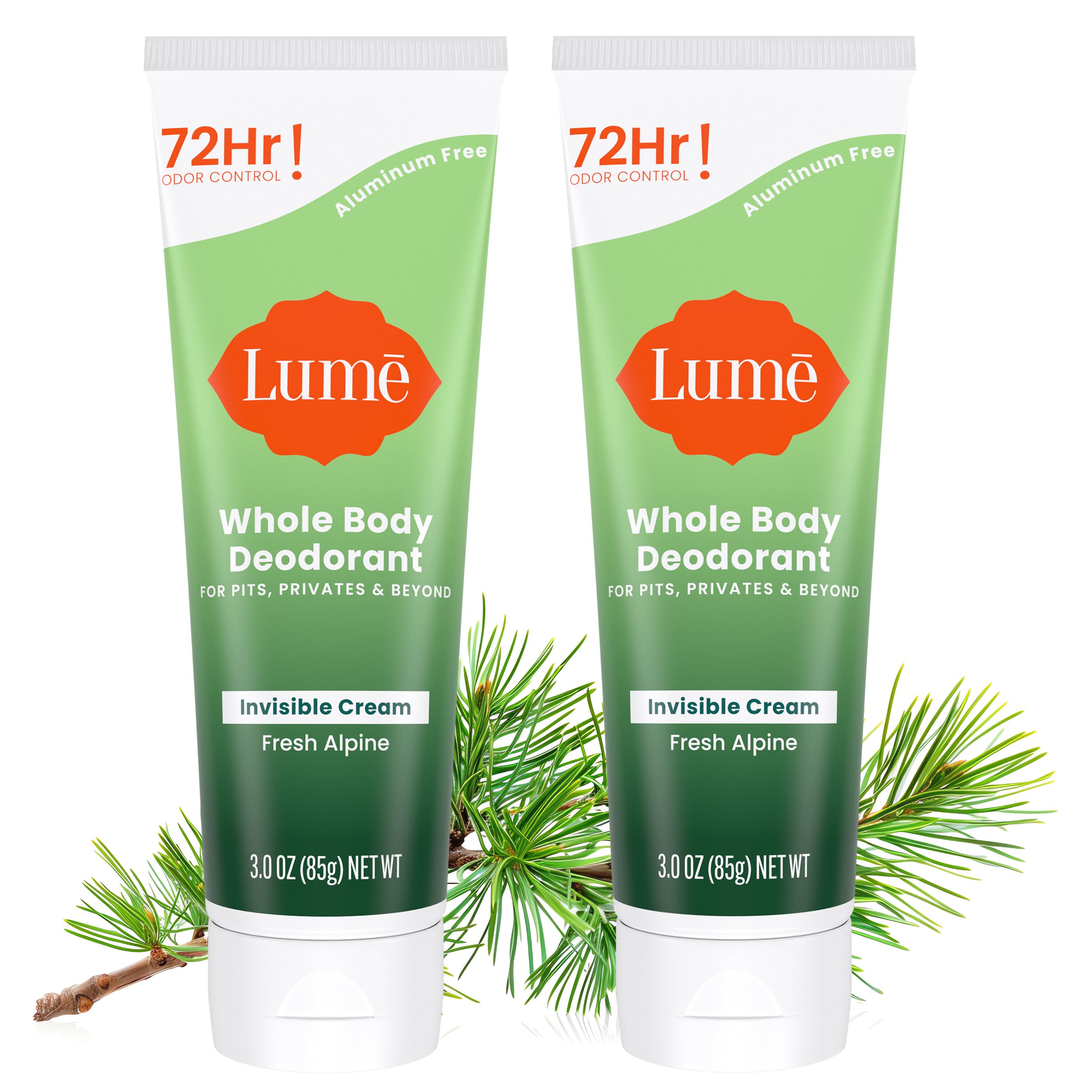 Lume Whole Body Deodorant Fresh Alpine tube for daily protection.